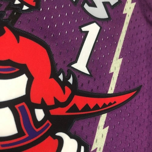 Tracy McGrady Toronto Raptors No.1 Throwback Crop Top Women's Jersey  - View 18