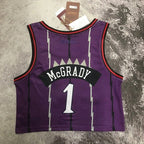 Tracy McGrady Toronto Raptors No.1 Throwback Crop Top Women's Jersey  - View 22