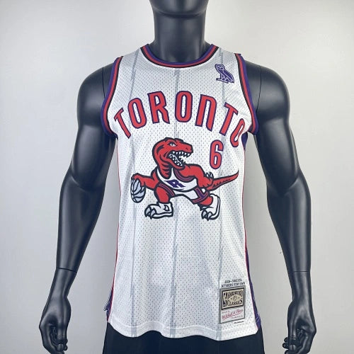Tracy McGrady Toronto Raptors No.1 Throwback Crop Top Women's Jersey  - View 3
