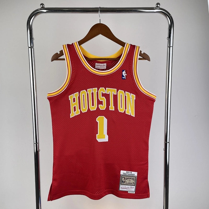Tracy McGrady Houston Rockets No.1 Throwback Swingman Jersey 2004-05 - View 40