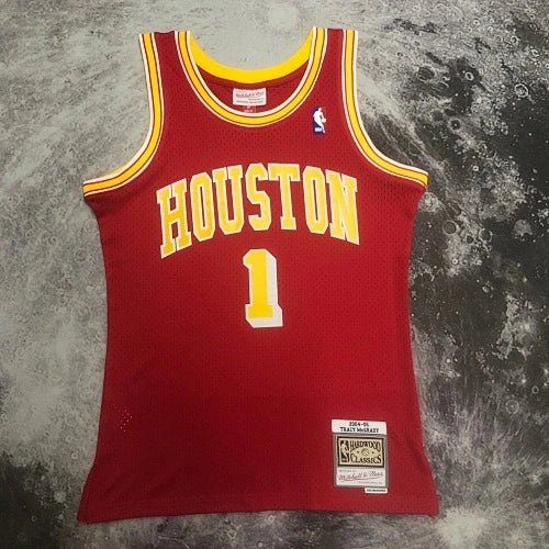 Tracy McGrady Houston Rockets No.1 Throwback Swingman Jersey 2004-05 - View 40