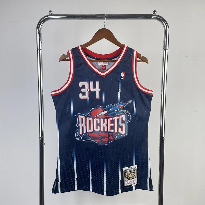 Hakeem Olajuwon Houston Rockets No.34 Throwback Swingman Jersey 1996-97 - View 969