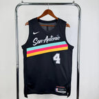 De'Aaron Fox No.4 San Antonio Spurs City Edition Jersey 2025-26 NBA Authentic Swingman Jersey - View 1