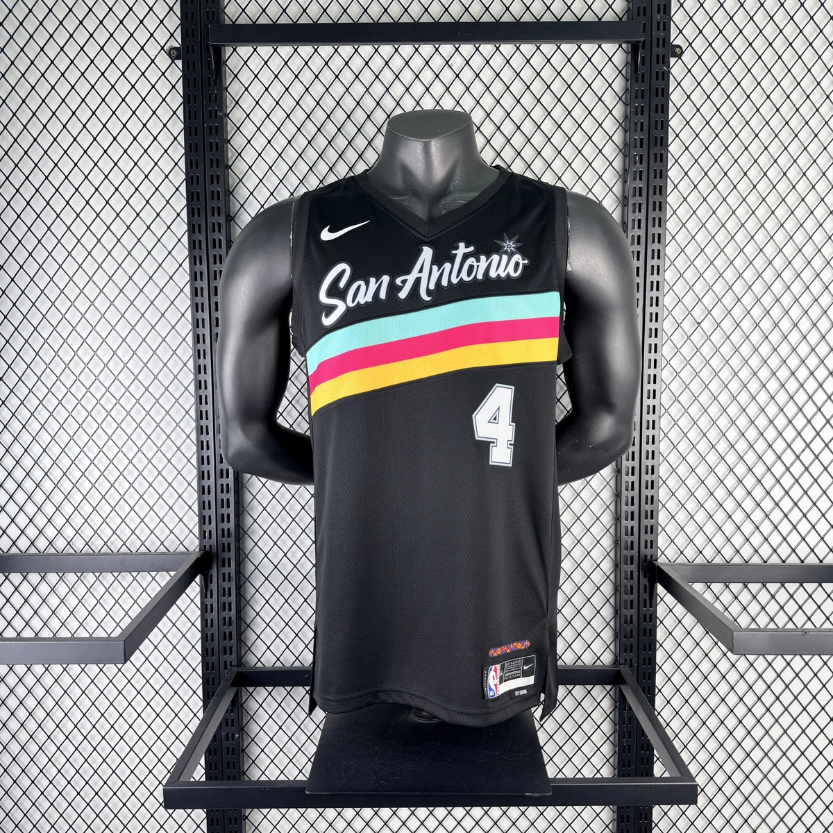 De'Aaron Fox No.4 San Antonio Spurs City Edition Jersey 2025-26 NBA Authentic Swingman Jersey - View 2