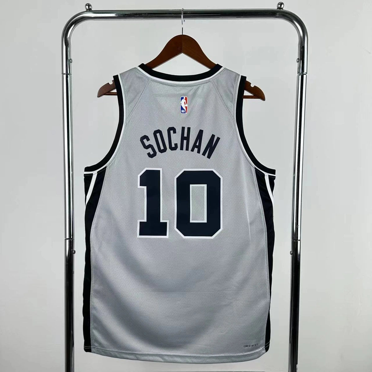 Jeremy Sochan No.10 San Antonio Spurs Limited Gray Jersey 2025-26 NBA Authentic Swingman Jersey - View 2