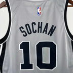 Jeremy Sochan No.10 San Antonio Spurs Limited Gray Jersey 2025-26 NBA Authentic Swingman Jersey - View 8