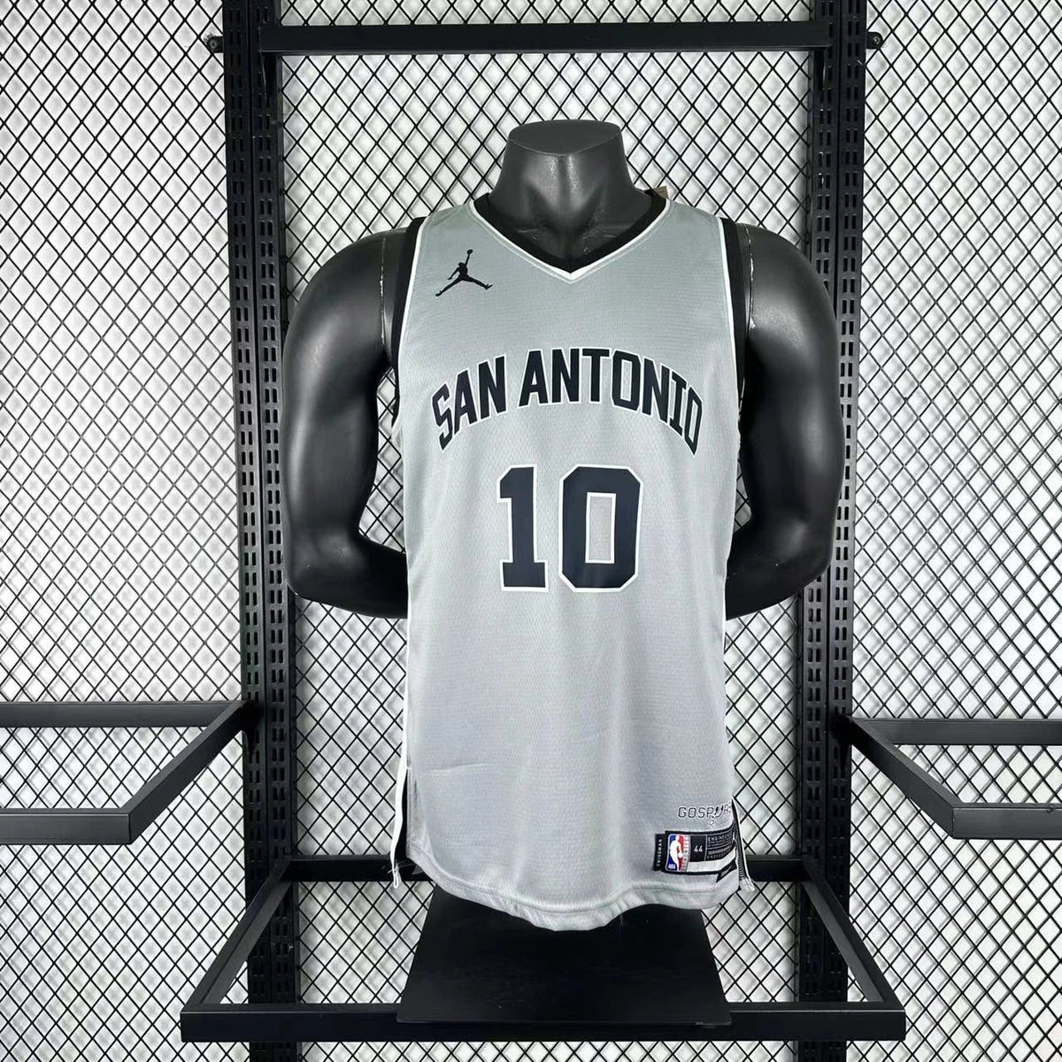 Jeremy Sochan No.10 San Antonio Spurs Limited Gray Jersey 2025-26 NBA Authentic Swingman Jersey - View 9