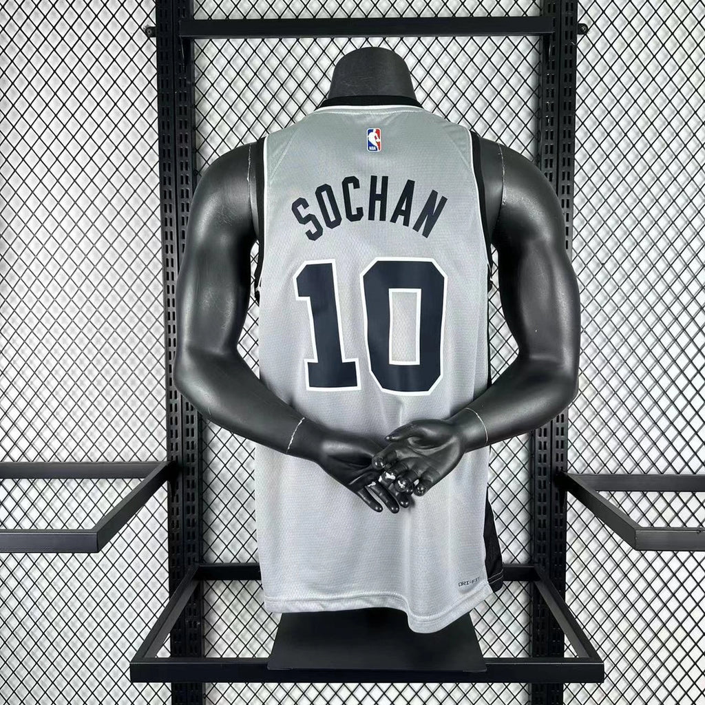 Jeremy Sochan No.10 San Antonio Spurs Limited Gray Jersey 2025-26 NBA Authentic Swingman Jersey - View 10