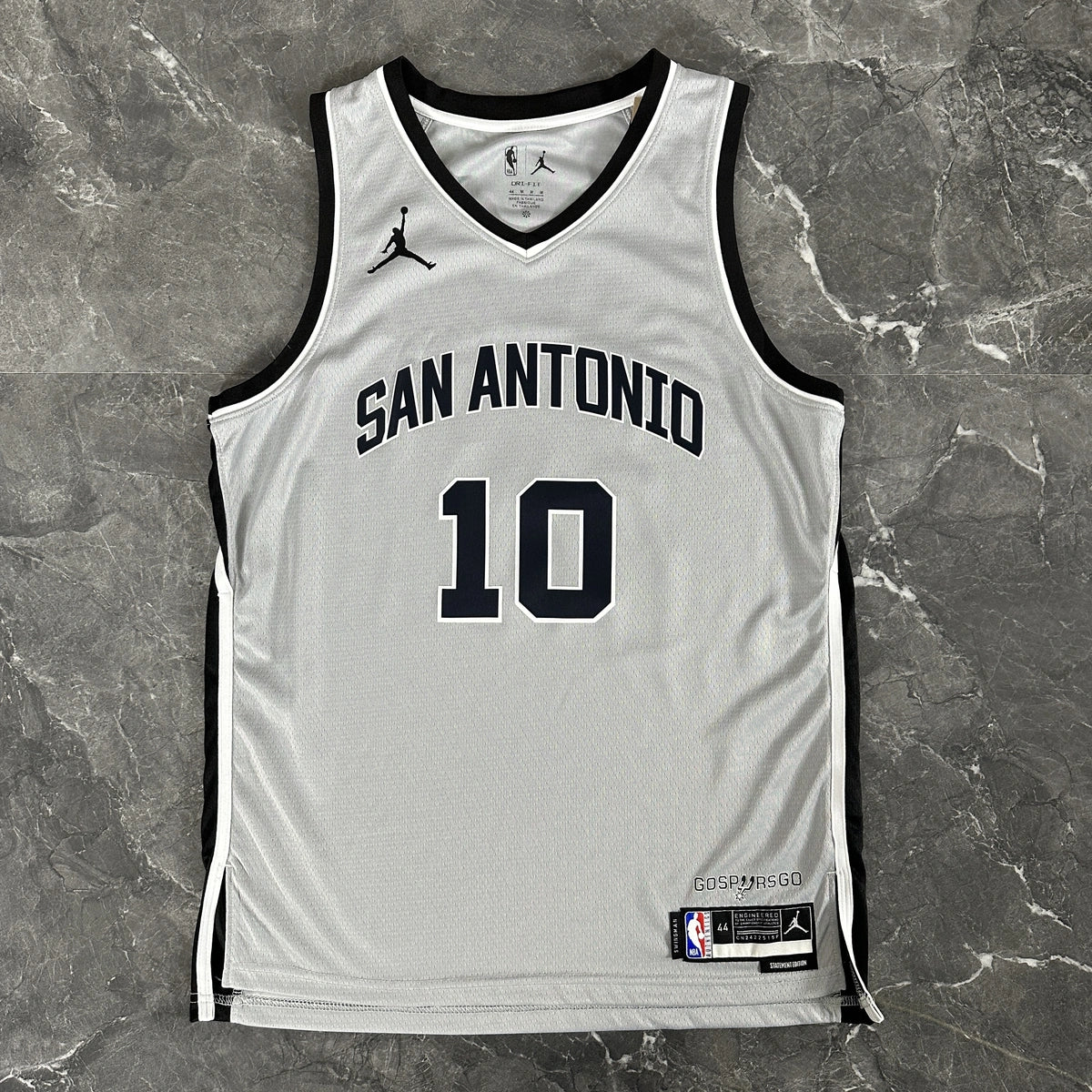 Jeremy Sochan No.10 San Antonio Spurs Limited Gray Jersey 2025-26 NBA Authentic Swingman Jersey - View 11
