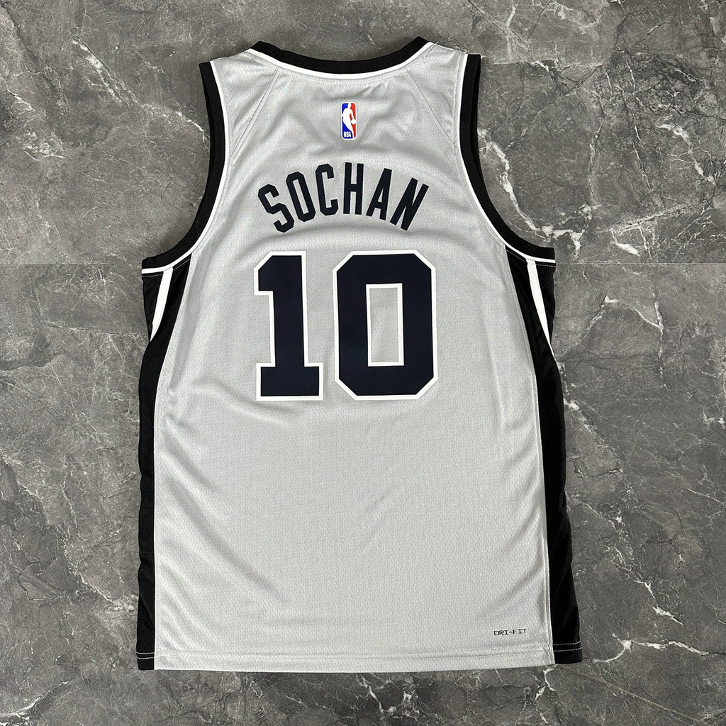 Jeremy Sochan No.10 San Antonio Spurs Limited Gray Jersey 2025-26 NBA Authentic Swingman Jersey - View 12