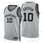 Jeremy Sochan No.10 San Antonio Spurs Limited Gray Jersey 2025-26 NBA Authentic Swingman Jersey - View 13