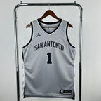 Victor Wembanyama No.1 San Antonio Spurs Limited Gray Jersey 2025-26 NBA Authentic Swingman Jersey - View 1