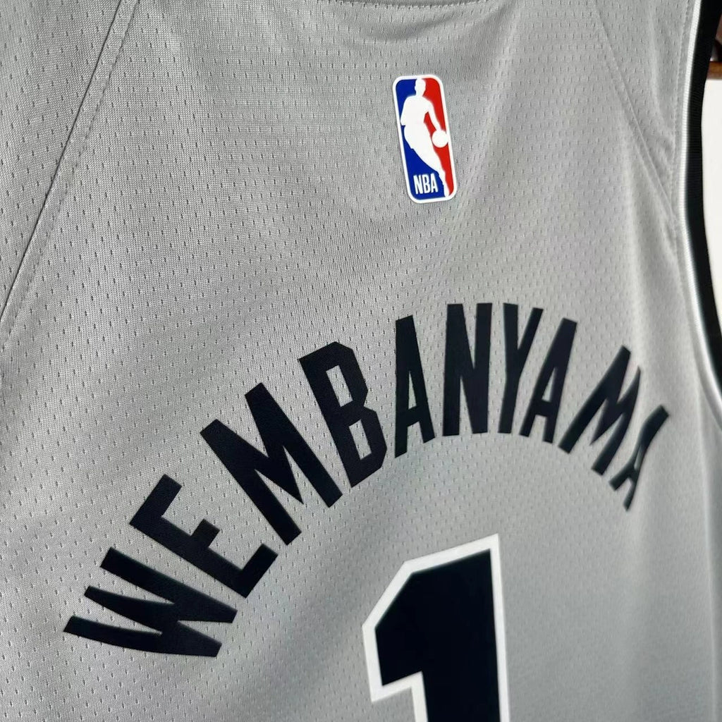 Victor Wembanyama No.1 San Antonio Spurs Limited Gray Jersey 2025-26 NBA Authentic Swingman Jersey - View 7