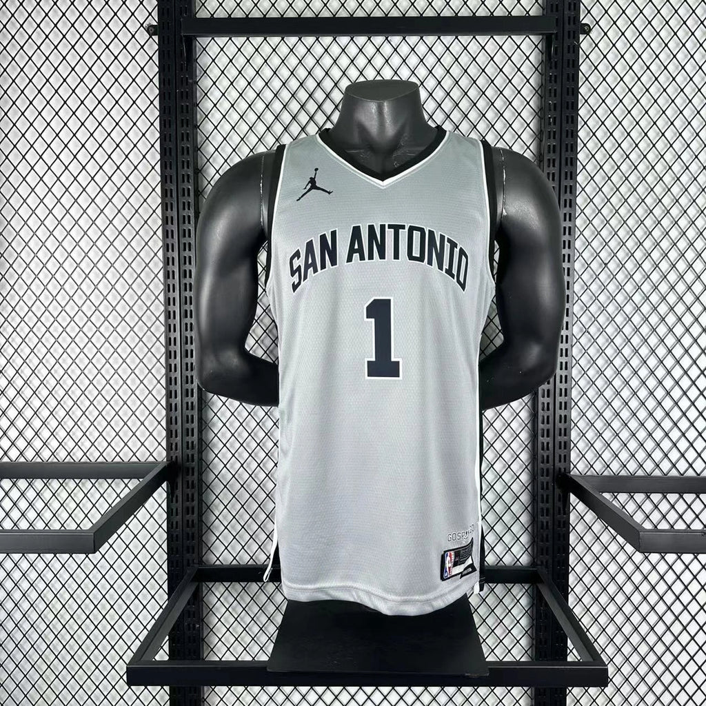 Victor Wembanyama No.1 San Antonio Spurs Limited Gray Jersey 2025-26 NBA Authentic Swingman Jersey - View 9