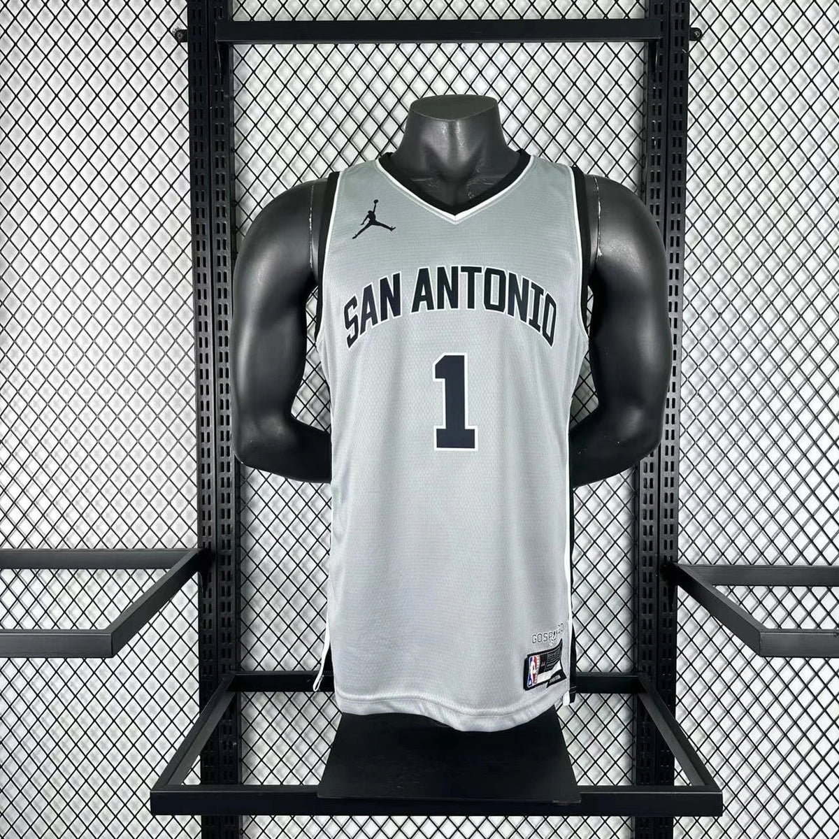 Victor Wembanyama No.1 San Antonio Spurs Limited Gray Jersey 2025-26 NBA Authentic Swingman Jersey - View 9