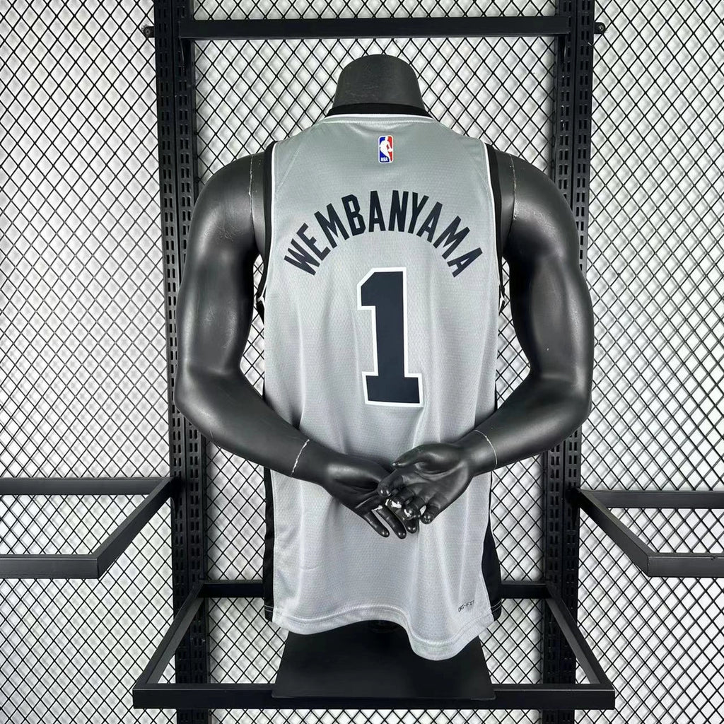 Victor Wembanyama No.1 San Antonio Spurs Limited Gray Jersey 2025-26 NBA Authentic Swingman Jersey - View 10