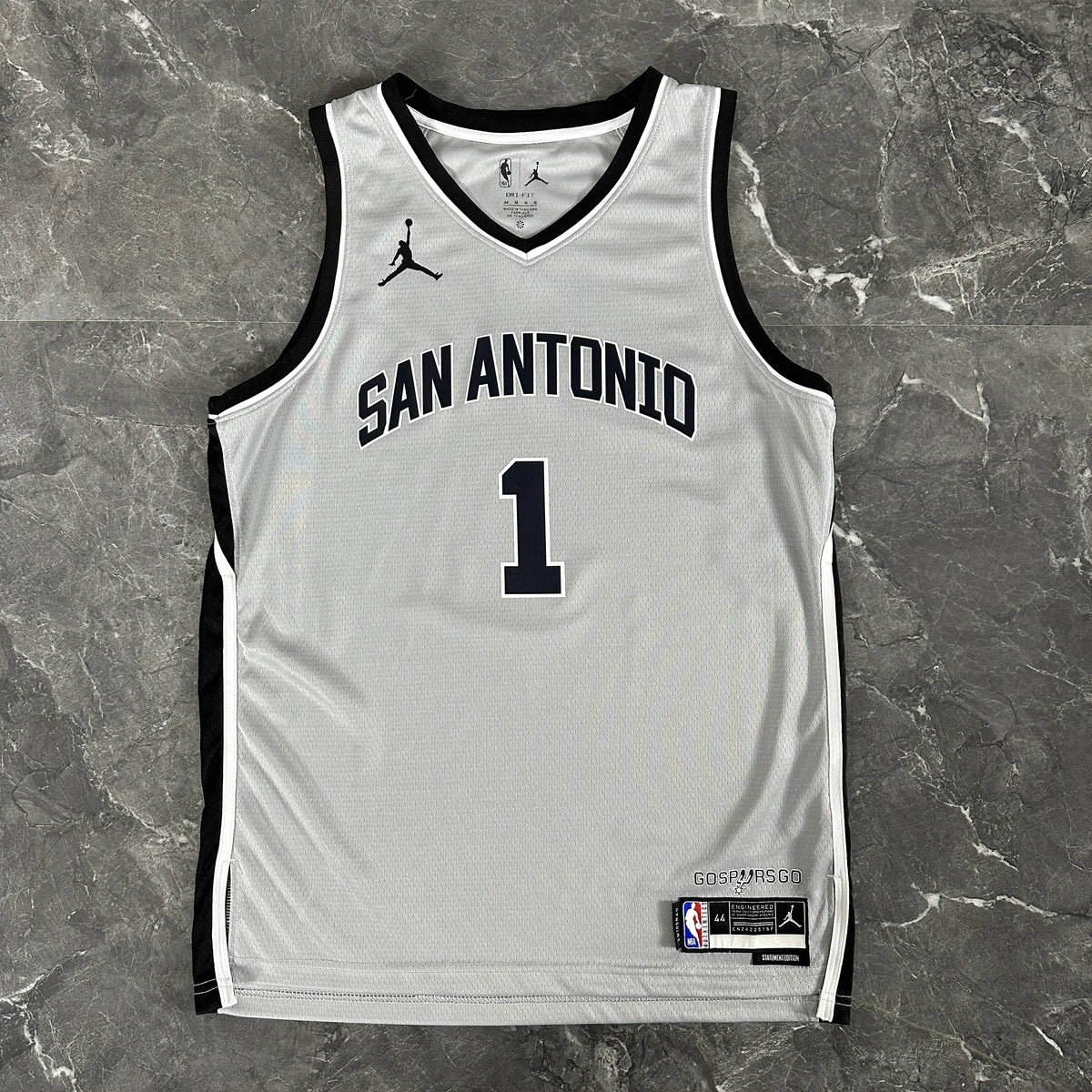 Victor Wembanyama No.1 San Antonio Spurs Limited Gray Jersey 2025-26 NBA Authentic Swingman Jersey - View 11