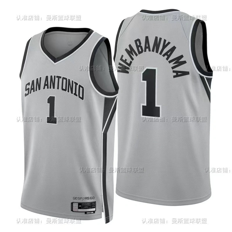 Victor Wembanyama No.1 San Antonio Spurs Limited Gray Jersey 2025-26 NBA Authentic Swingman Jersey - View 13