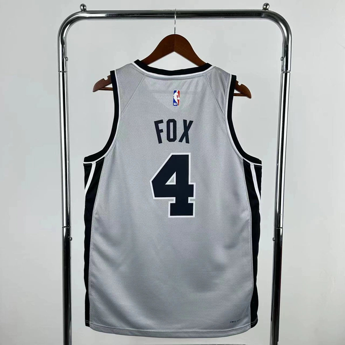 De'Aaron Fox No.4 San Antonio Spurs Limited Gray Jersey 2025-26 NBA Authentic Swingman Jersey - View 2