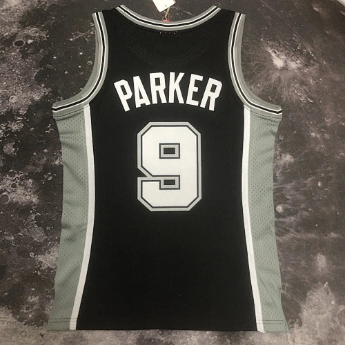 Tony Parker San Antonio Spurs No.9 Throwback Graffiti Swingman Jersey 2002-03 - View 20