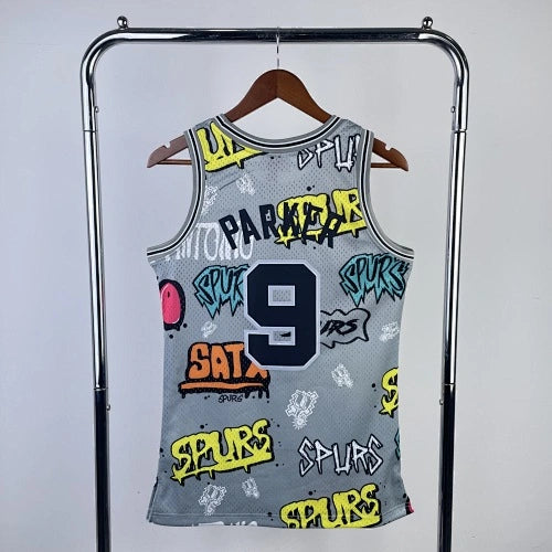 Manu Ginobili San Antonio Spurs No.20 Throwback Swingman Jersey 2002-03 Black - View 20