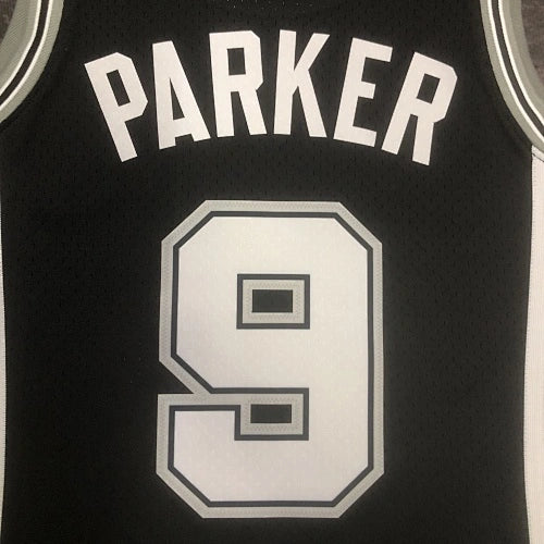 Tony Parker San Antonio Spurs No.9 Throwback Graffiti Swingman Jersey 2002-03 - View 20