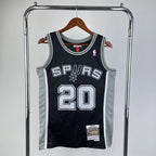 Manu Ginobili San Antonio Spurs No.20 Throwback Swingman Jersey 2002-03 Black - View 20
