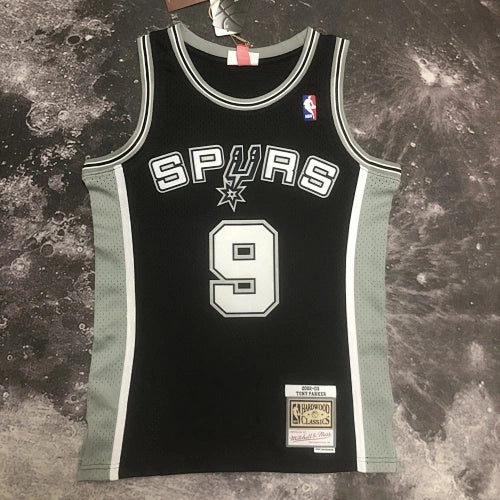 Tony Parker San Antonio Spurs No.9 Throwback Graffiti Swingman Jersey 2002-03 - View 20