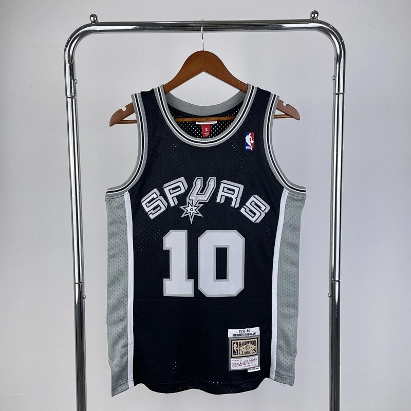 Dennis Rodman San Antonio Spurs No.10 Throwback Swingman Jersey 1993-94 Black - View 939