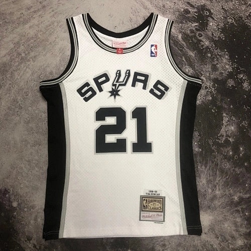 Tim Duncan San Antonio Spurs No.21 Throwback Swingman Jersey 1998-99 Black - View 989