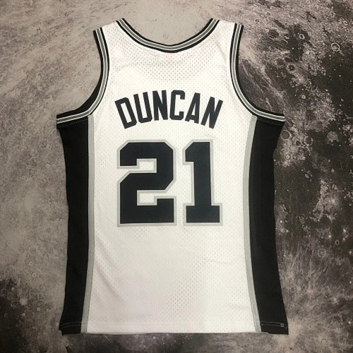 Tim Duncan San Antonio Spurs No.21 Throwback Swingman Jersey 1998-99 Black - View 989