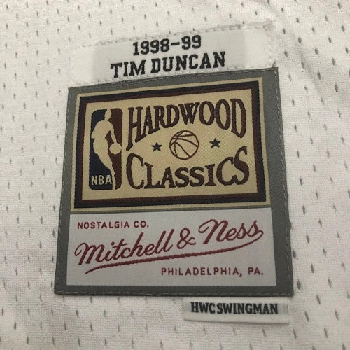 Tim Duncan San Antonio Spurs No.21 Throwback Swingman Jersey 1998-99 Black - View 989