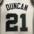 Tim Duncan San Antonio Spurs No.21 Throwback Swingman Jersey 1998-99 Black - View 989