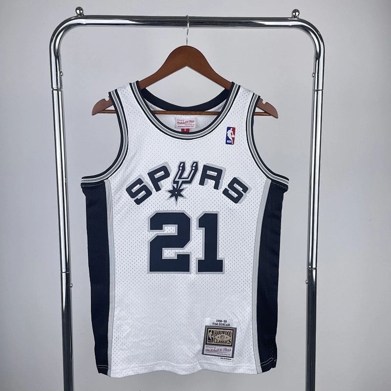 Tim Duncan San Antonio Spurs No.21 Throwback Swingman Jersey 1998-99 Black - View 989