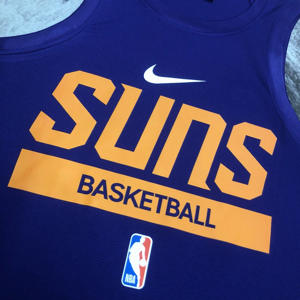 Suns Chest Logo Detail in Purple — Flatlay