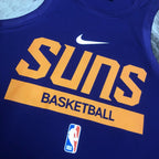Suns Chest Logo Detail in Purple — Flatlay