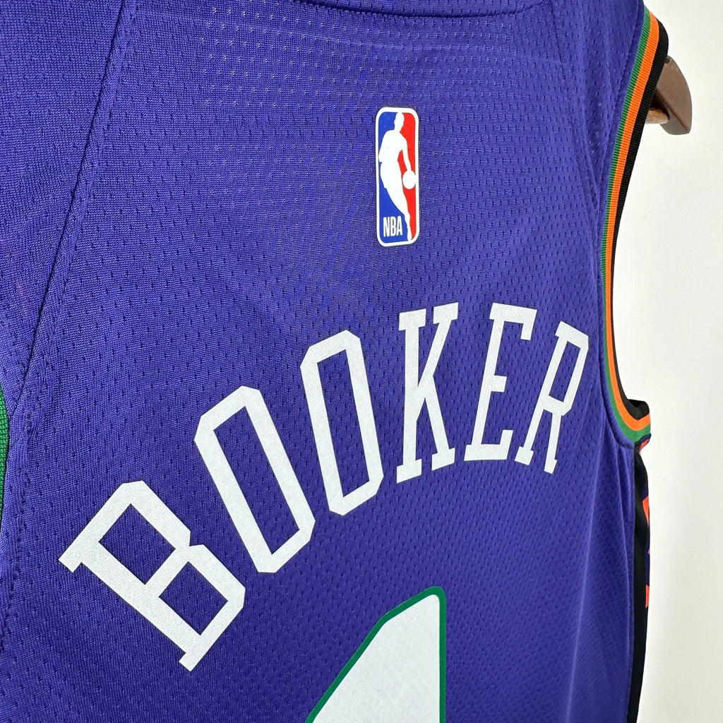 Suns BackNameNumber City Jersey in Purple Hanging 005