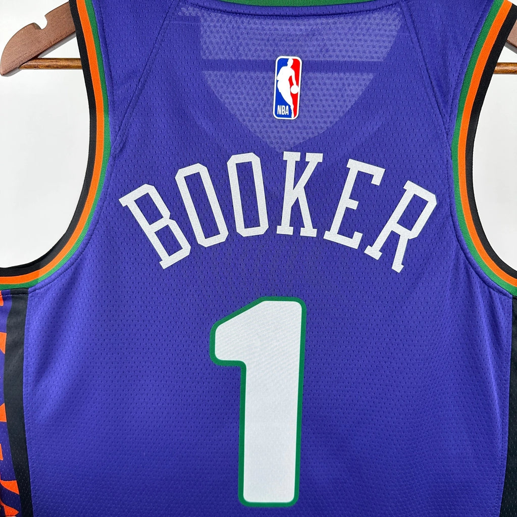 Suns BackNameNumber City Jersey in Purple Hanging 006