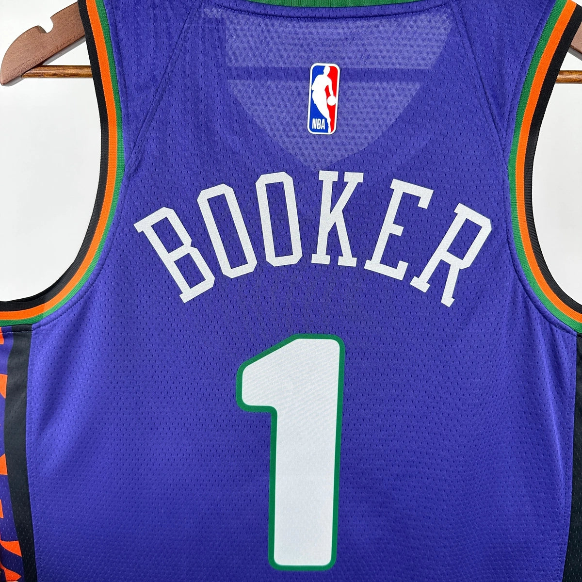 Suns BackNameNumber City Jersey in Purple Hanging 006