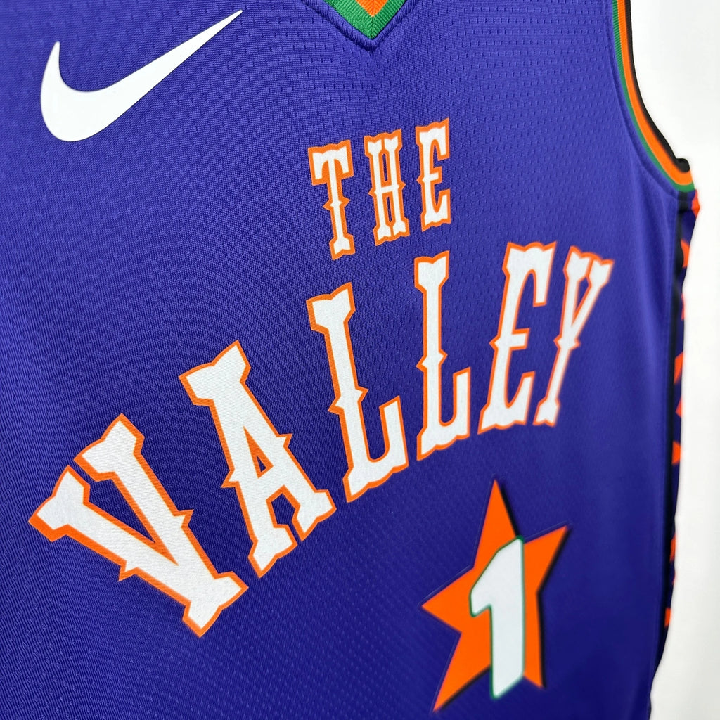 Suns ChestLogo City Jersey in Purple Flatlay 009