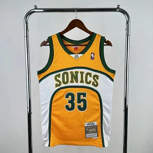 Kevin Durant Seattle SuperSonics No.35 Throwback Swingman Jersey 2007-08 Green - View 70