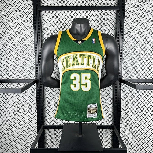 Kevin Durant Seattle SuperSonics No.35 Throwback Swingman Jersey 2007-08 Green - View 70