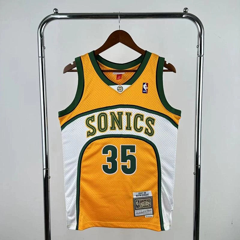 Kevin Durant Seattle SuperSonics No.35 Throwback Swingman Jersey 2007-08 Green - View 70