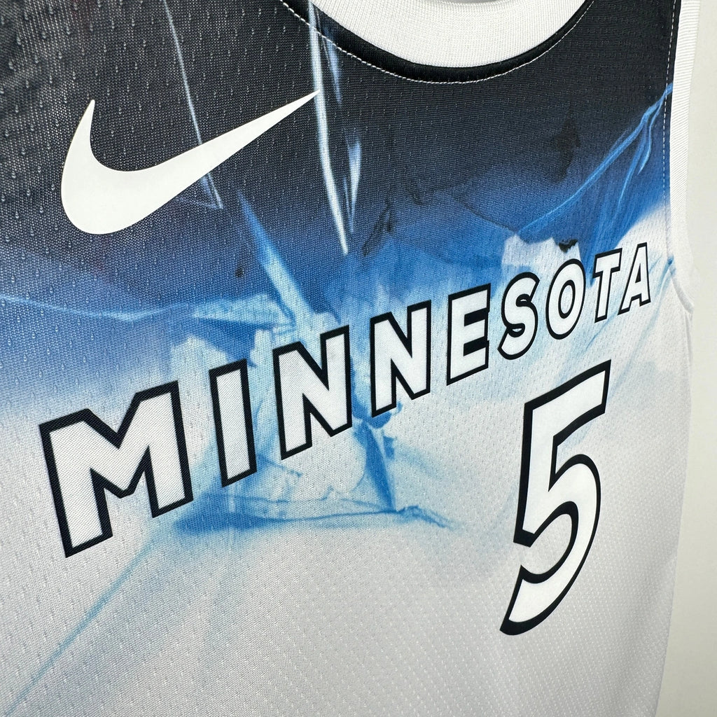 Timberwolves ChestLogo City Jersey in White Flatlay 008