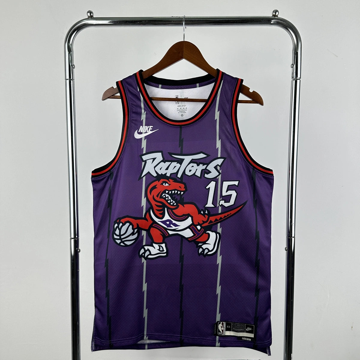 Vince Carter No.15 Toronto Raptors Throwback Purple Jersey 2025-26 NBA Authentic Swingman Jersey - View 1