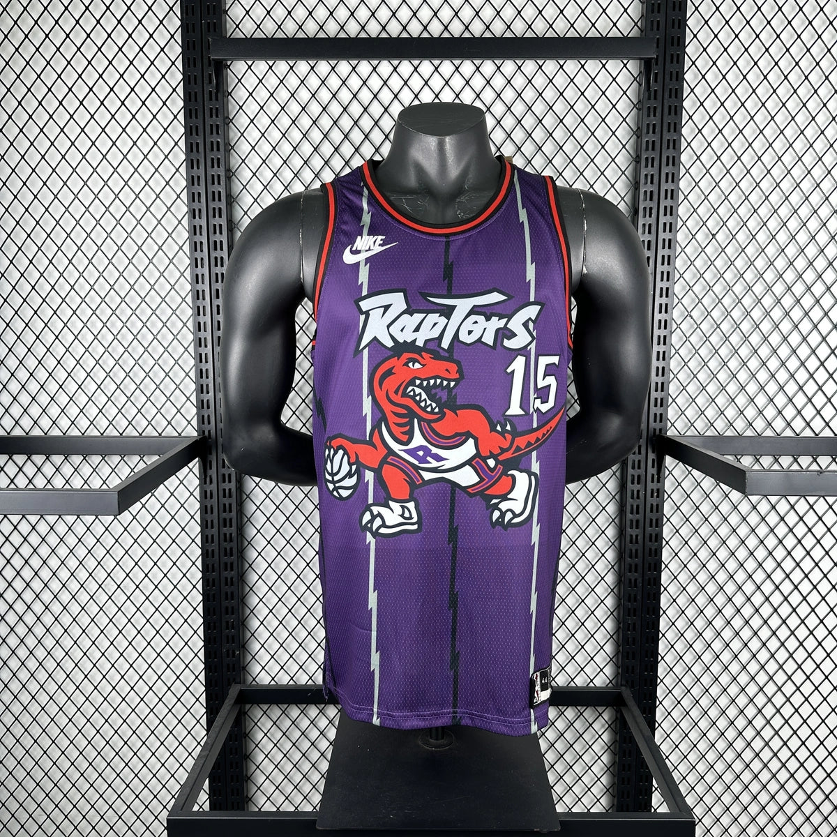 Vince Carter No.15 Toronto Raptors Throwback Purple Jersey 2025-26 NBA Authentic Swingman Jersey - View 2