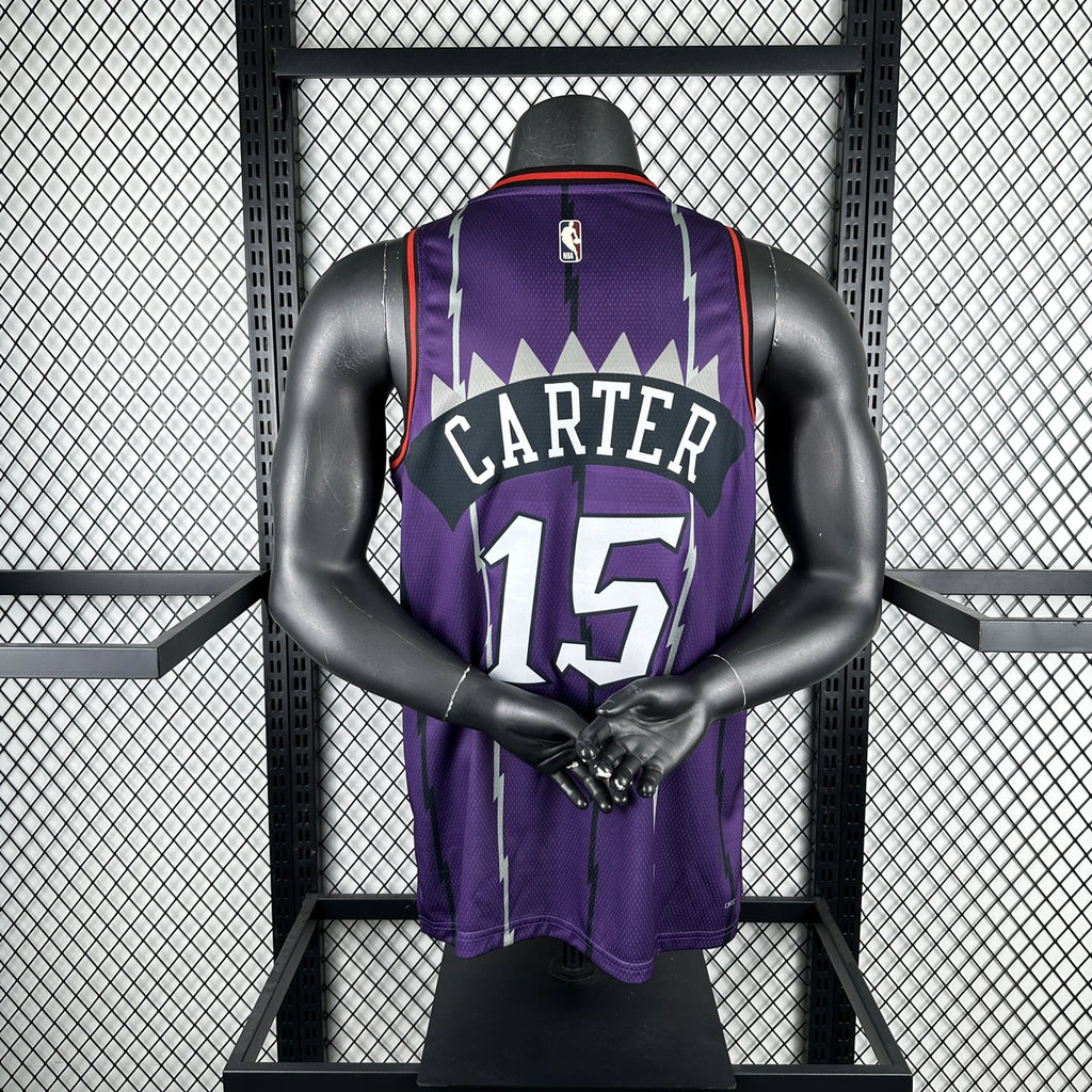 Vince Carter No.15 Toronto Raptors Throwback Purple Jersey 2025-26 NBA Authentic Swingman Jersey - View 3