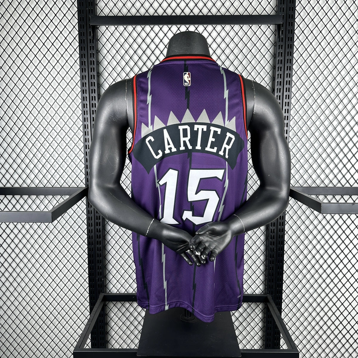 Vince Carter No.15 Toronto Raptors Throwback Purple Jersey 2025-26 NBA Authentic Swingman Jersey - View 3