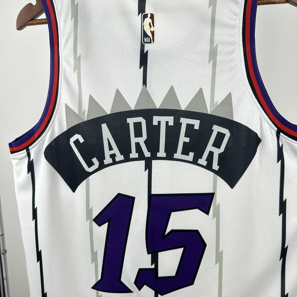 Vince Carter No.15 Toronto Raptors Throwback White Jersey 2025-26 NBA Authentic Swingman Jersey - View 7
