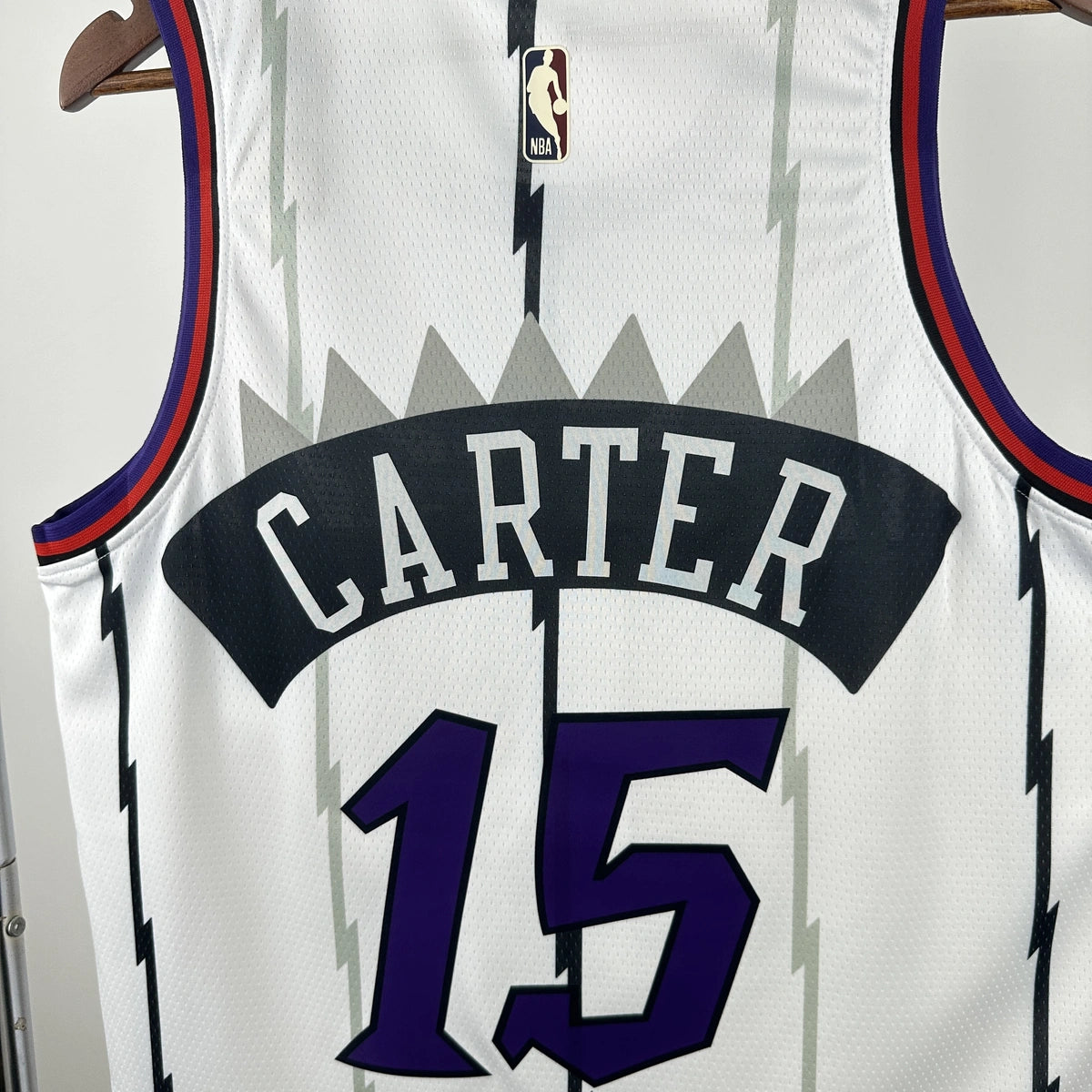 Vince Carter No.15 Toronto Raptors Throwback White Jersey 2025-26 NBA Authentic Swingman Jersey - View 7